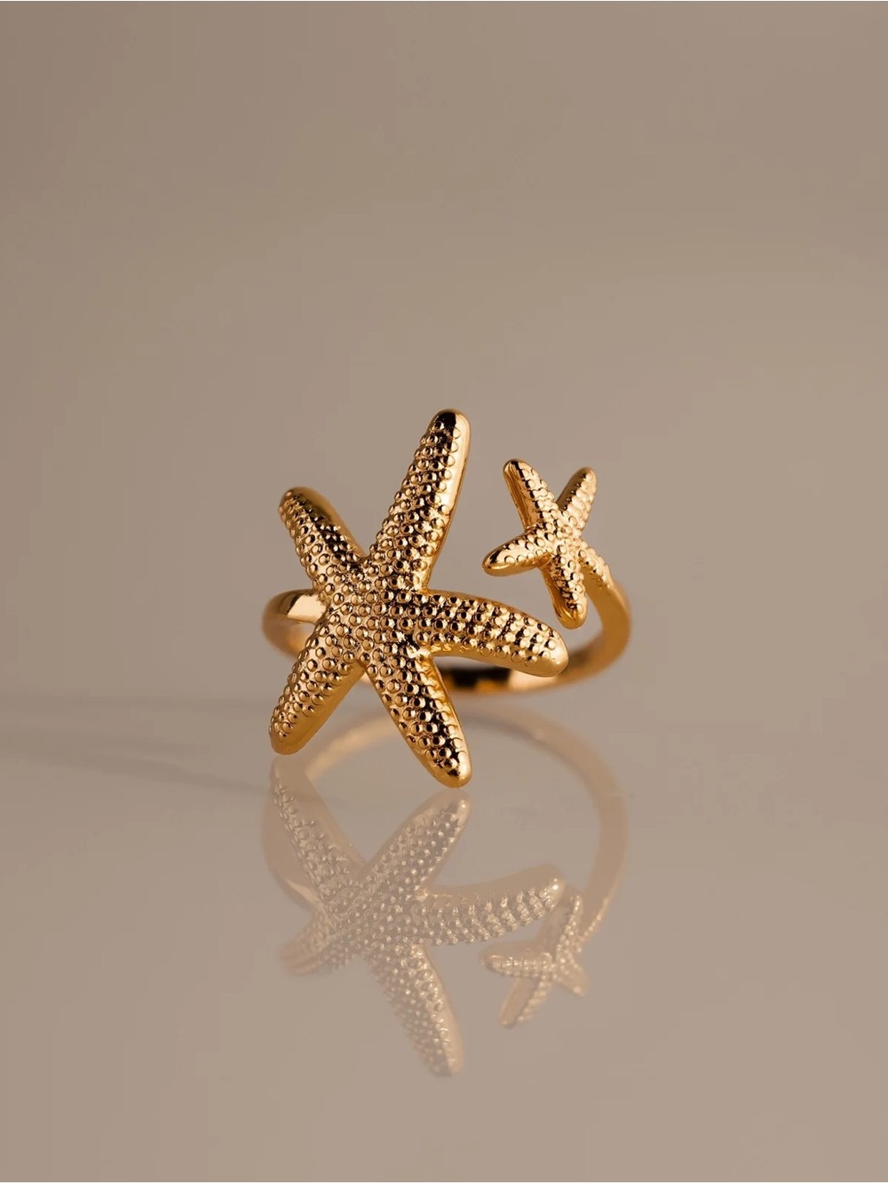 Open Duo Starfish Ring